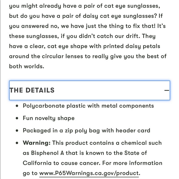 BNWT Ban.do Cat Eye Daisy Sunglasses - Picture 6 of 7